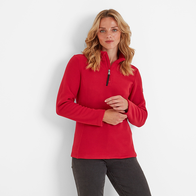 Revive Womens Quarter Zip Fleece - Chilli