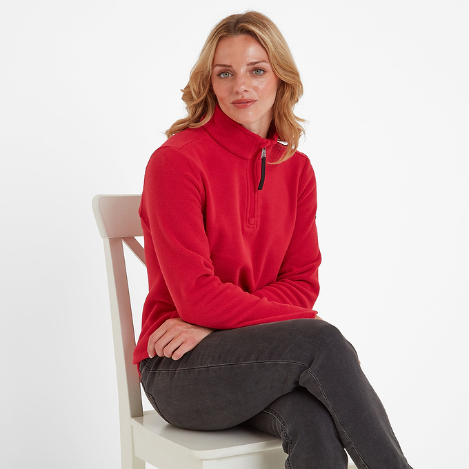 Revive Womens Quarter Zip Fleece - Chilli