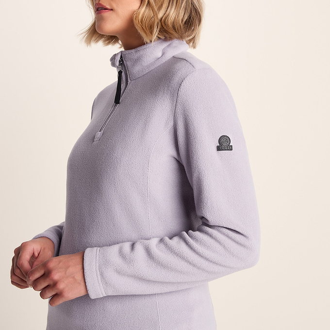 Revive Womens Quarter Zip Fleece - Lavender Grey