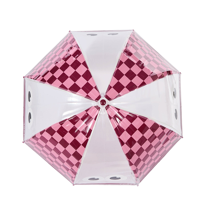 Romney Kids Shaun the Sheep Umbrella - Beetroot/Candy Floss Checkerboard