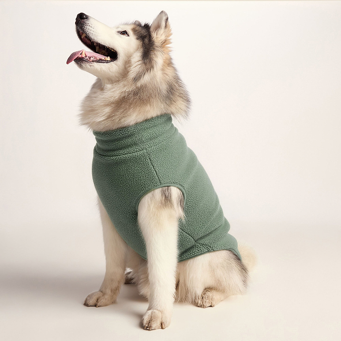 Rover Sherpa Dog Coat L - Light Forest
