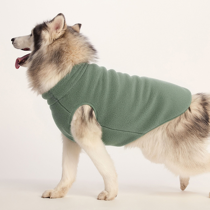 Rover Sherpa Dog Coat L - Light Forest