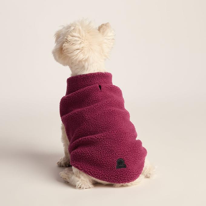 Rover Sherpa Dog Coat S - Washed Burgundy
