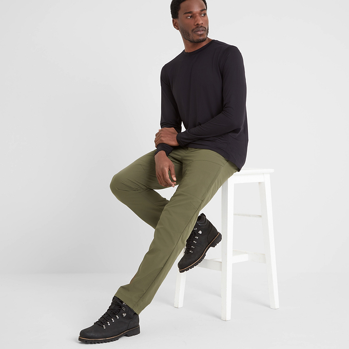 Rowland Mens Performance Trousers Long - Khaki
