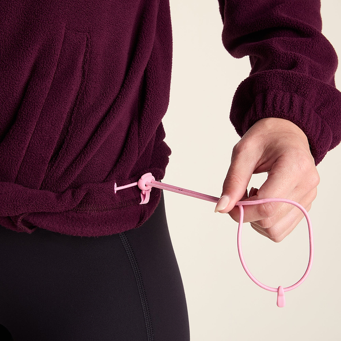 Sachs Womens Midweight Half Zip Fleece Pullover - Aubergine
