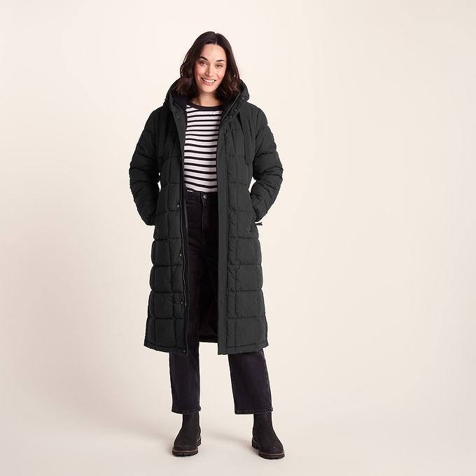Saga Womens Long Shower Resistant Insulated Jacket - Black