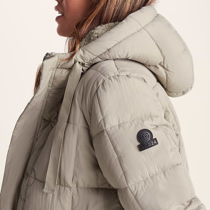Saga Womens Long Shower Resistant Insulated Jacket - Dark Taupe