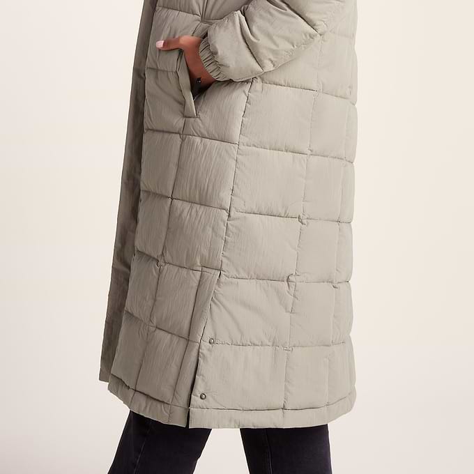 Saga Womens Long Shower Resistant Insulated Jacket - Dark Taupe