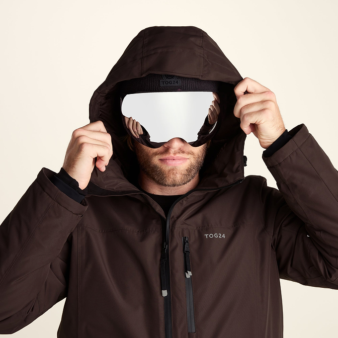 Samoens Mens Waterproof Ski Jacket - Chocolate Brown