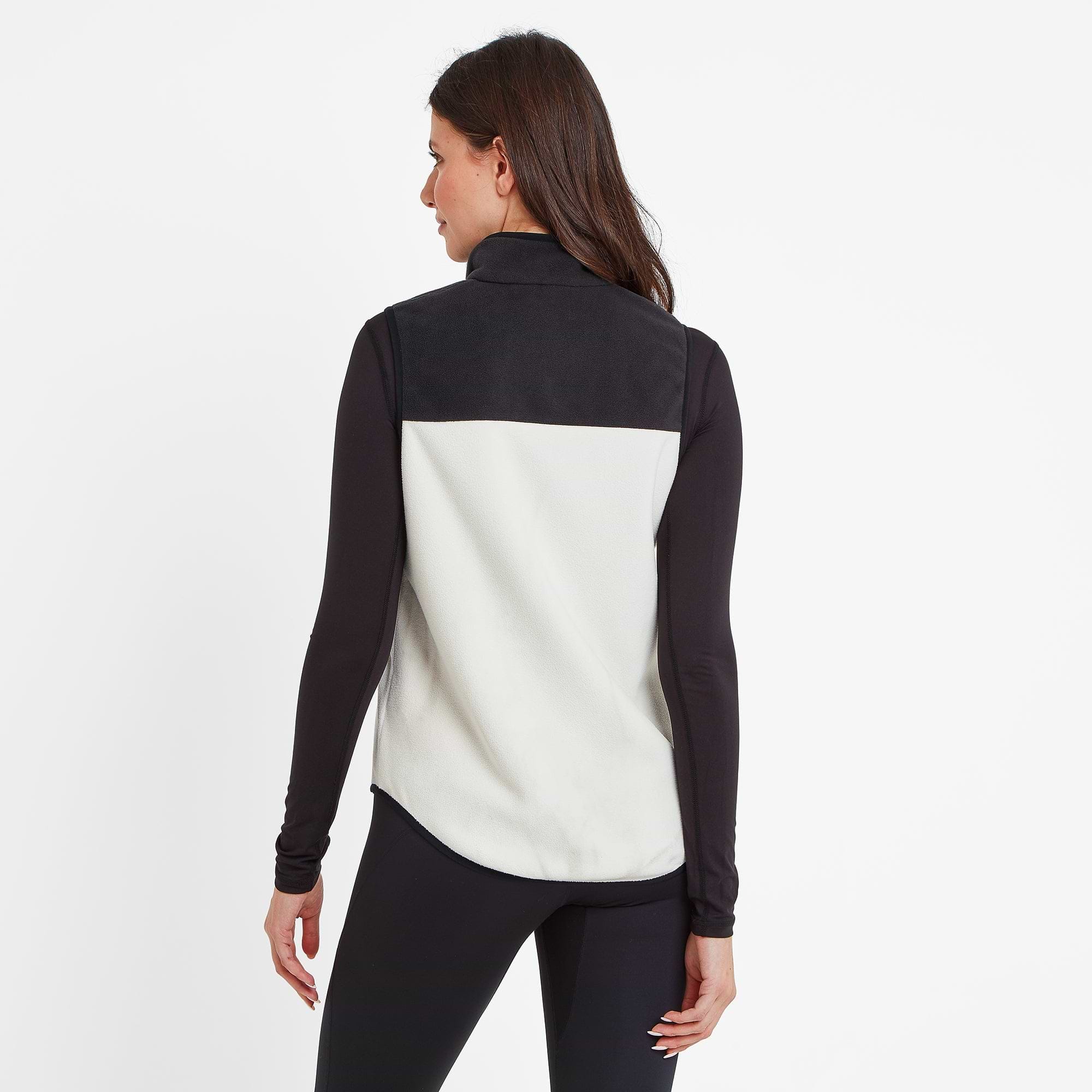 Sarel Women's Microfleece Gilet in Vanilla/Black | TOG24