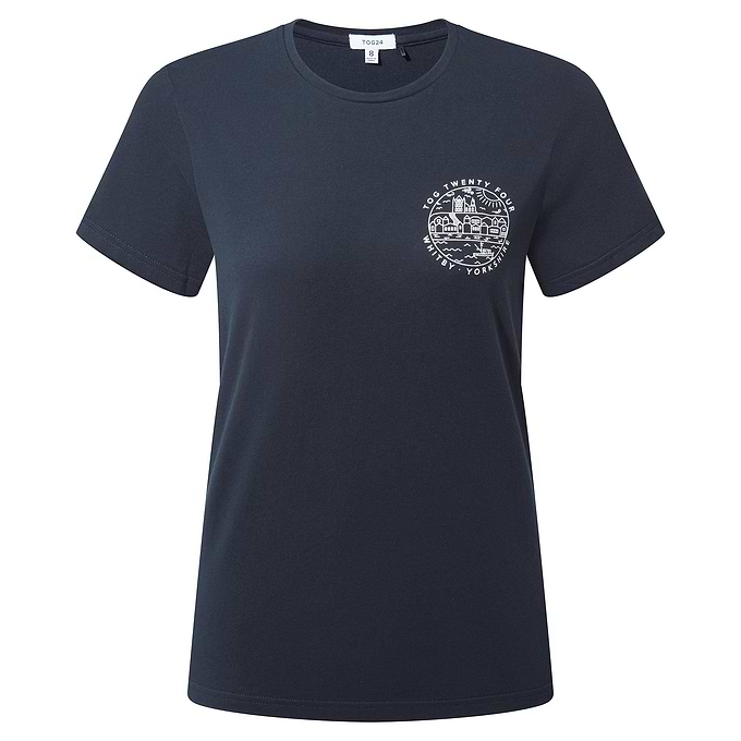 Seaside Womens 100% Cotton T-Shirt - Dark Indigo