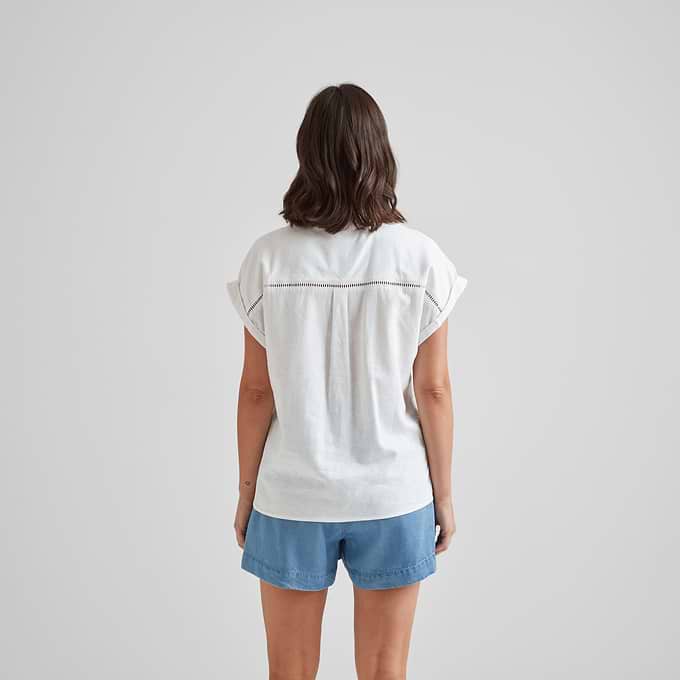 Serena Womens Short Sleeve Shirt - Optic White