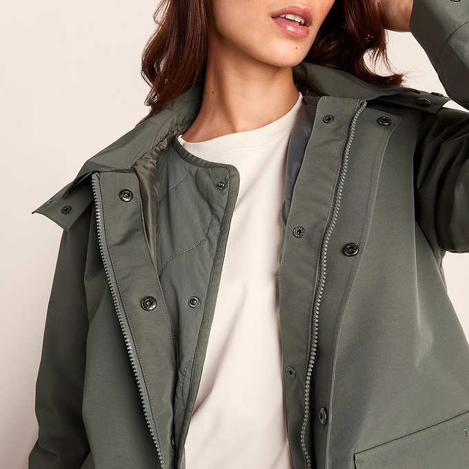 Shea Womens Waterproof Trench Coat - Pale Khaki