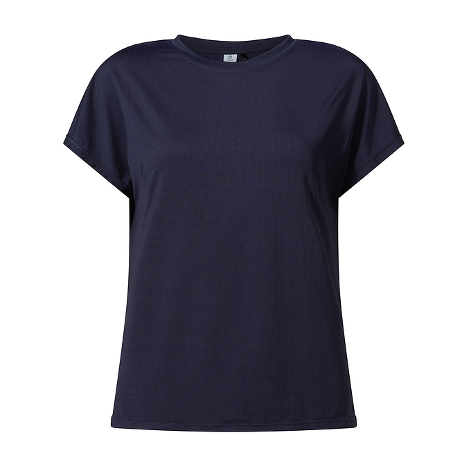 Skyla Womens Short Sleeve Performance Top - Oxford Blue