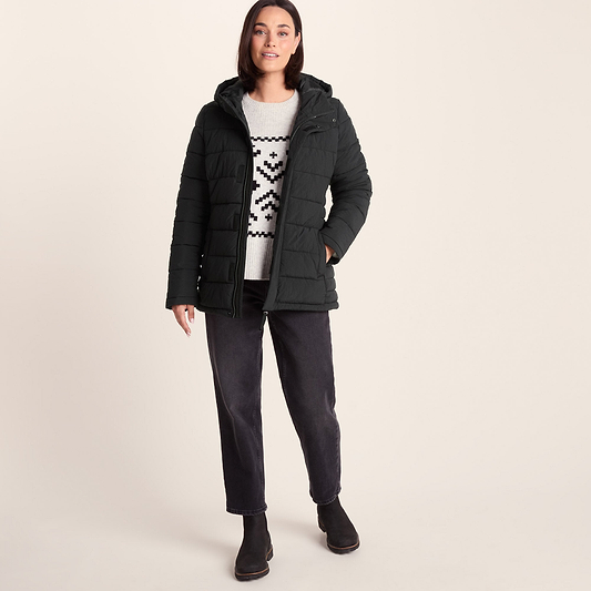 Sleight Womens Short Insulated Parka - Black