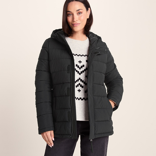 Sleight Womens Short Insulated Parka - Black