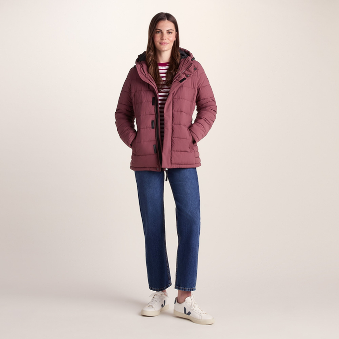 Sleight Womens Short Insulated Parka - Burgundy