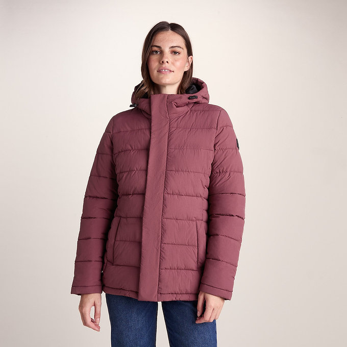 Sleight Womens Short Insulated Parka - Burgundy