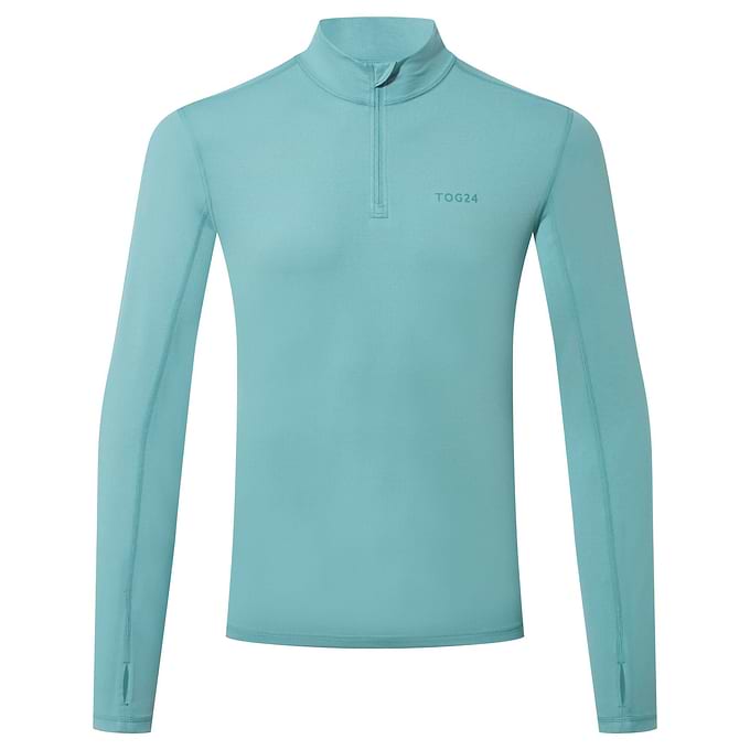 Snowdon Mens Thermal Quarter Zip Base Layer - Steel Teal