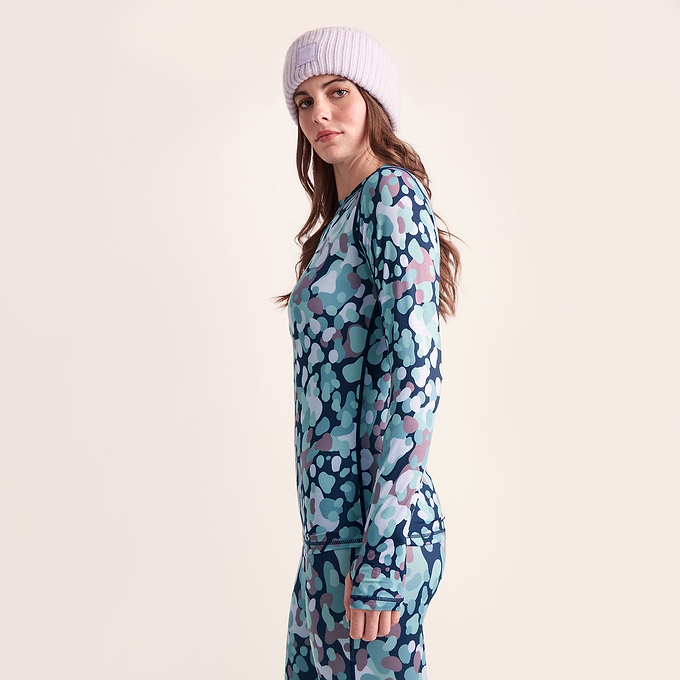 Snowdon Womens Thermal Crew Neck Base Layer - Scatter Print