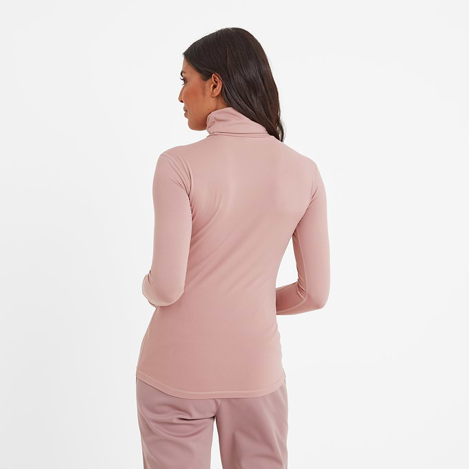Snowdon Womens Thermal Roll Neck Base Layer - Faded Pink