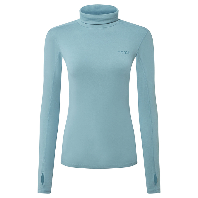 Snowdon Womens Thermal Roll Neck Base Layer - Mist Grey