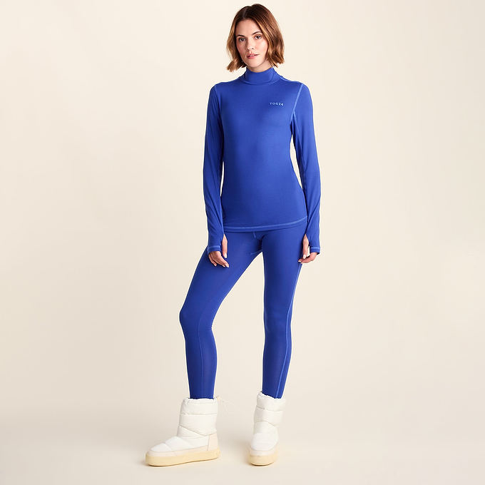 Snowdon Womens Thermal Mock Neck - Twilight Blue