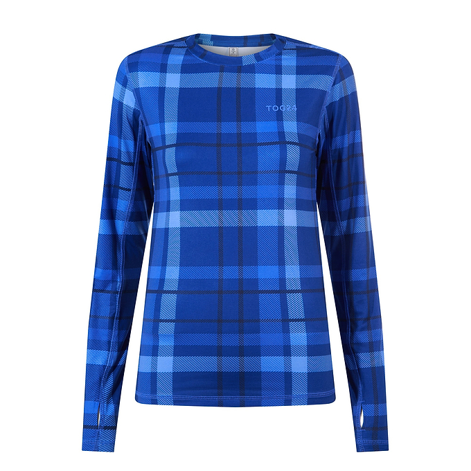 Snowdon Womens Thermal Crew Neck Base Layer - Cobalt Check
