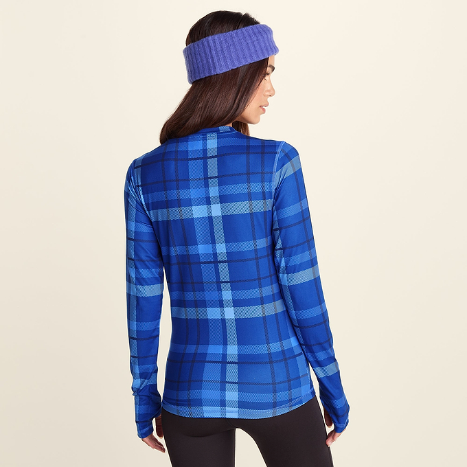 Snowdon Womens Thermal Crew Neck Base Layer - Cobalt Check
