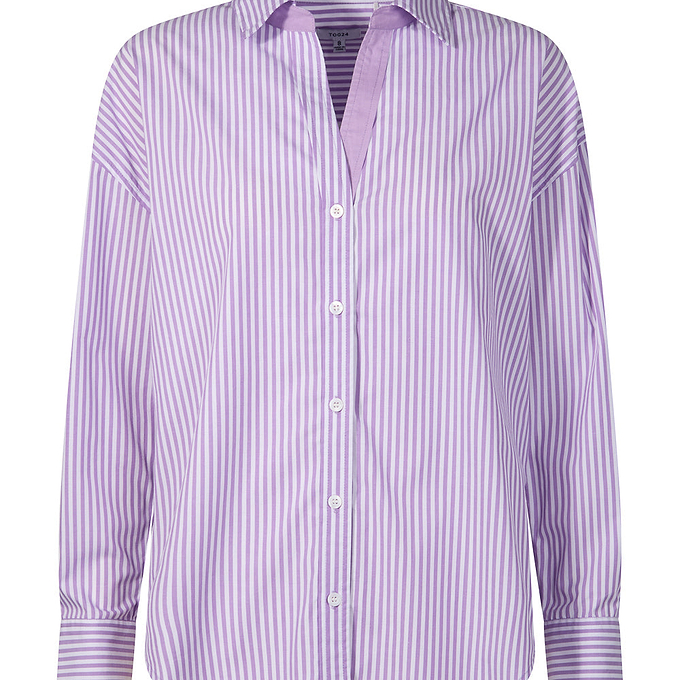 Sofia Womens Long Sleeve Oversized Shirt - Lilac Blossom