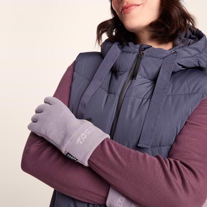 Stride Microfleece Gloves - Dusky Lilac