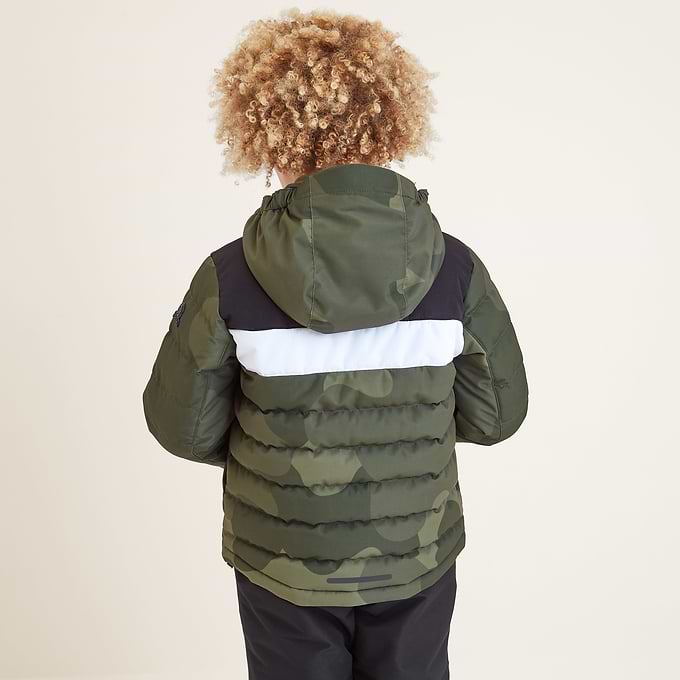 Swift Kids Ski Jacket - Khaki Pixel Camo/Black