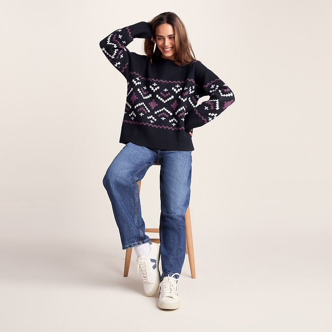 Tamara Womens Chunky Knitted Jumper - Dark Indigo