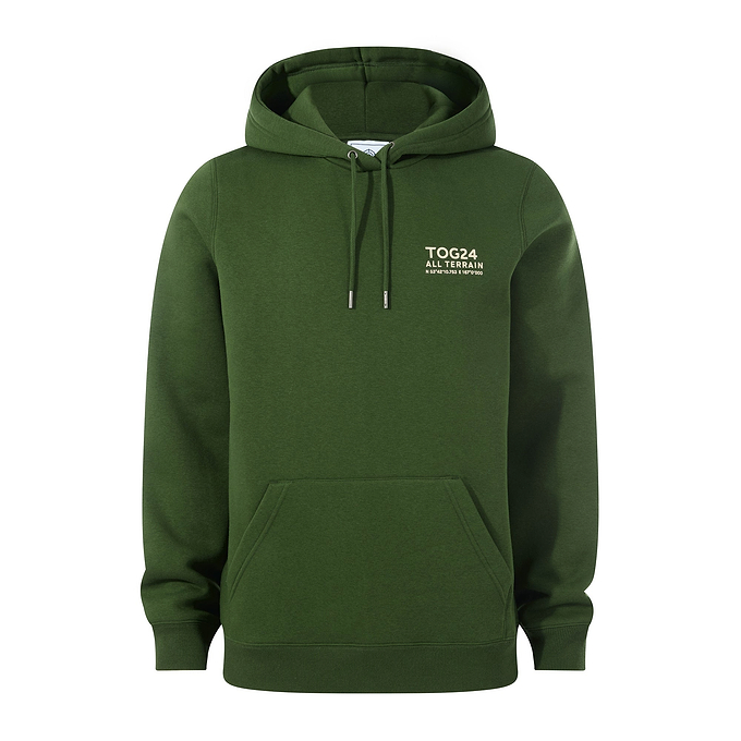 Terrain Mens Supersoft Heavyweight Graphic Print Hoodie - Leaf Green