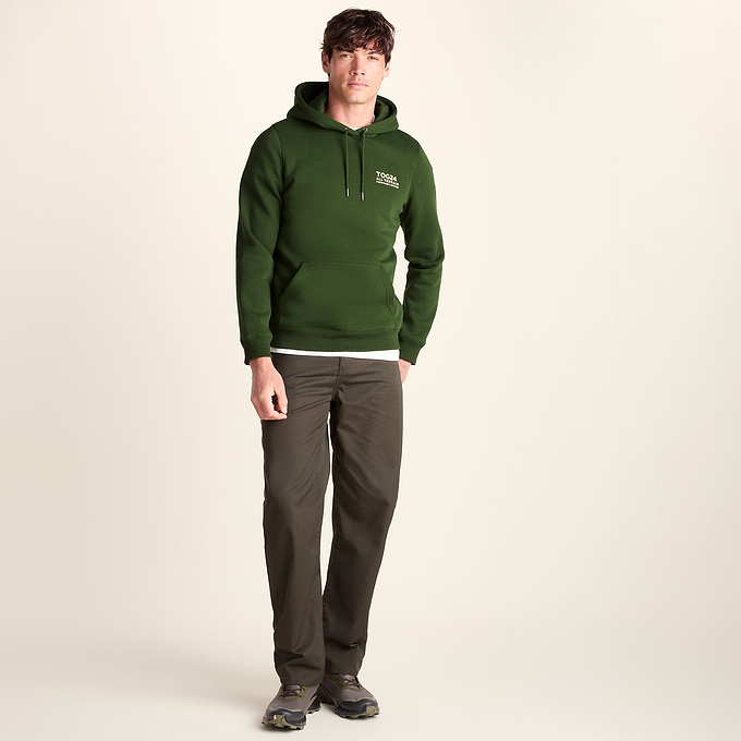 Terrain Mens Supersoft Heavyweight Graphic Print Hoodie - Leaf Green