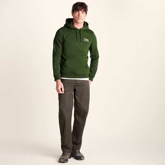 Terrain Mens Supersoft Heavyweight Graphic Print Hoodie - Leaf Green