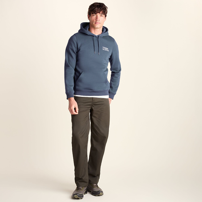 Terrain Mens Supersoft  Heavyweight Graphic Print Hoodie - Smokey Blue
