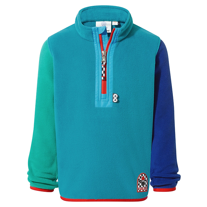 Texel Kids Shaun the Sheep Fleece Zip Neck - Ocean Blue
