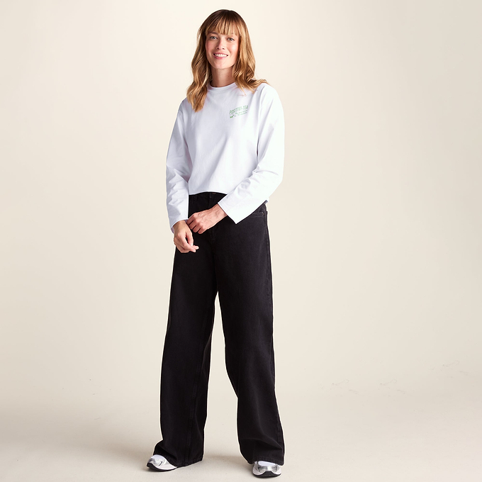 Tiana Womens Premium Heavyweight 100% Cotton Jersey Top - Optic White