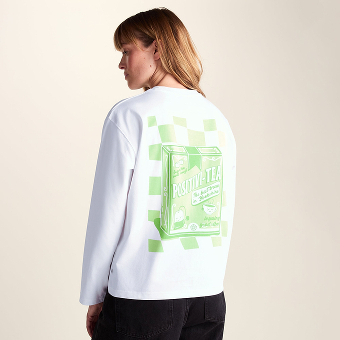 Tiana Womens Premium Heavyweight 100% Cotton Jersey Top - Optic White