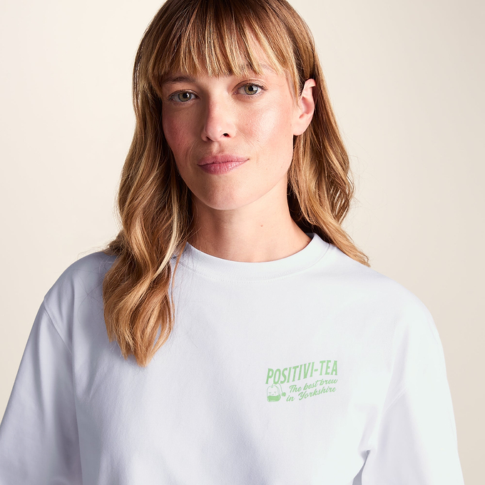 Tiana Womens Premium Heavyweight 100% Cotton Jersey Top - Optic White