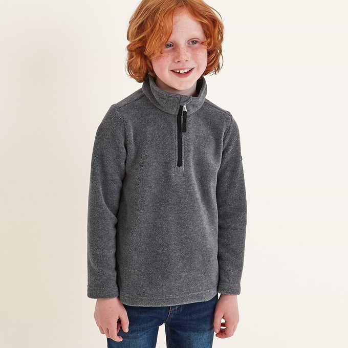 Toffolo Kids Zipneck Fleece - Grey Marl