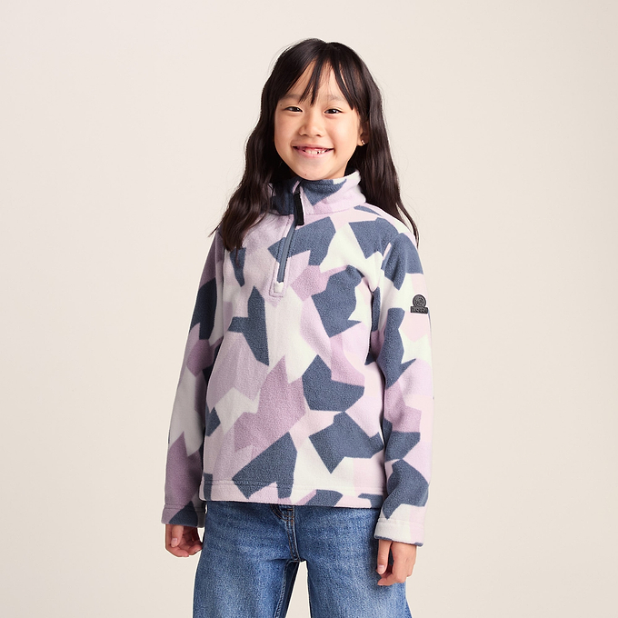 Toffolo Kids Zipneck Fleece - Abstract Mountain Print