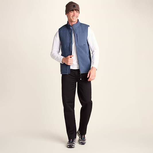 Tony Mens Padded Sherpa Gilet - Smokey Blue