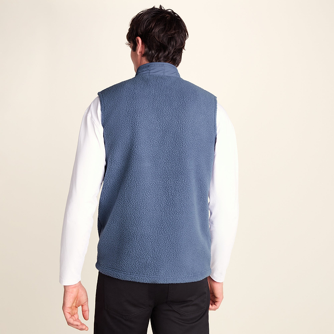 Tony Mens Padded Sherpa Gilet - Smokey Blue