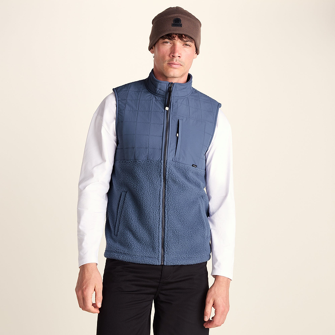 Tony Mens Padded Sherpa Gilet - Smokey Blue
