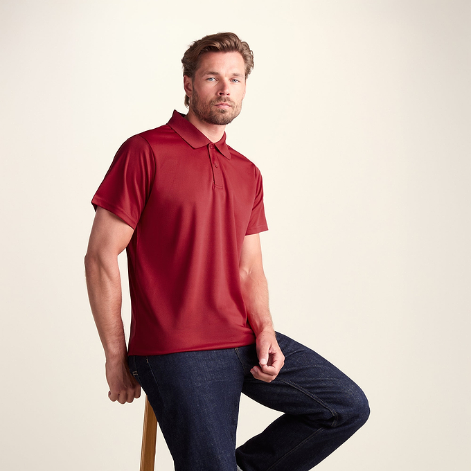 Torres Mens Tech Polo - Chilli