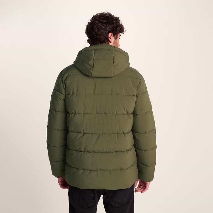 Tunnard Mens Short Shower Resistant Insulated Jacket - Khaki