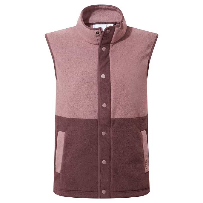 Tunston Womens Relaxed Fit Microfleece Gilet - Mauve/Dark Mauve