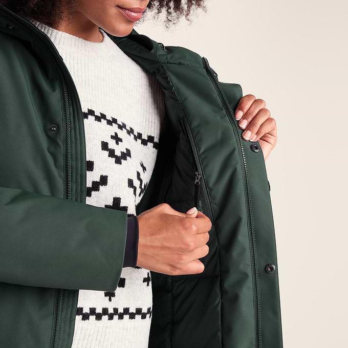 Uma Womens Waterproof Down Insulated Parka - Racing Green